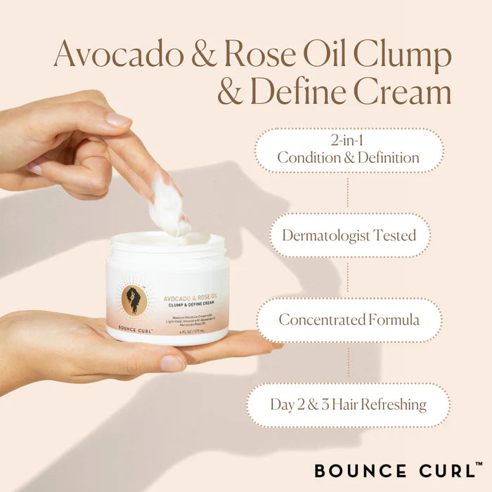 Bounce Curl Avocado & Rose Oil Clump and Define Cream - 117ml