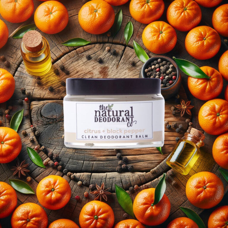 Clean Deodorant Balm Citrus + Black Pepper 55gr - The Natural Deo Co