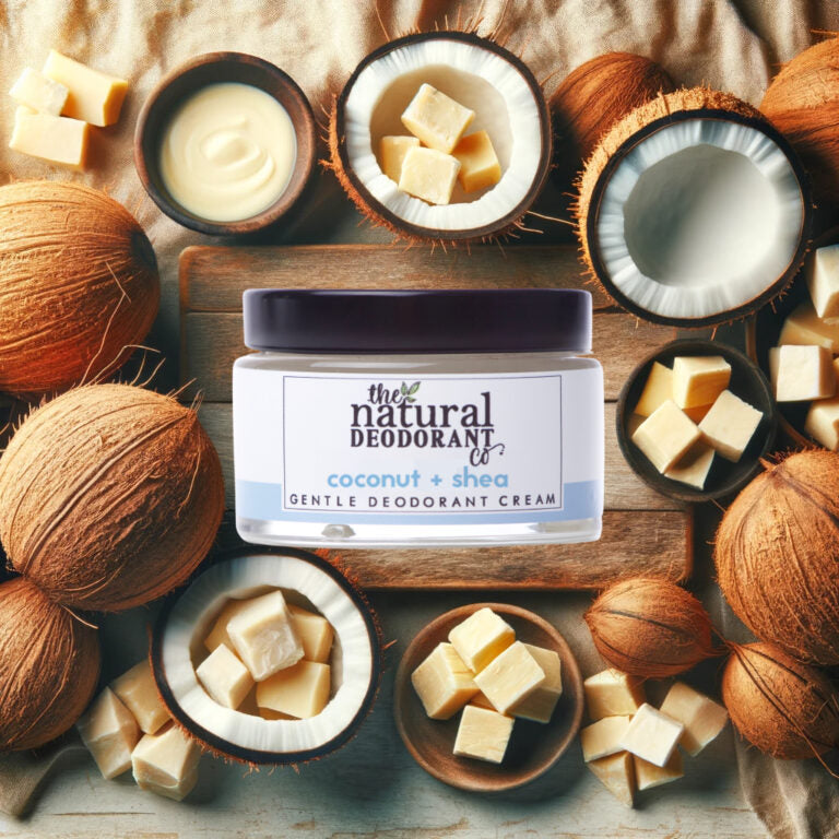 Gentle Deodorant Cream Coconut + Shea (Unscented) | 55g - The Natural Deo Co