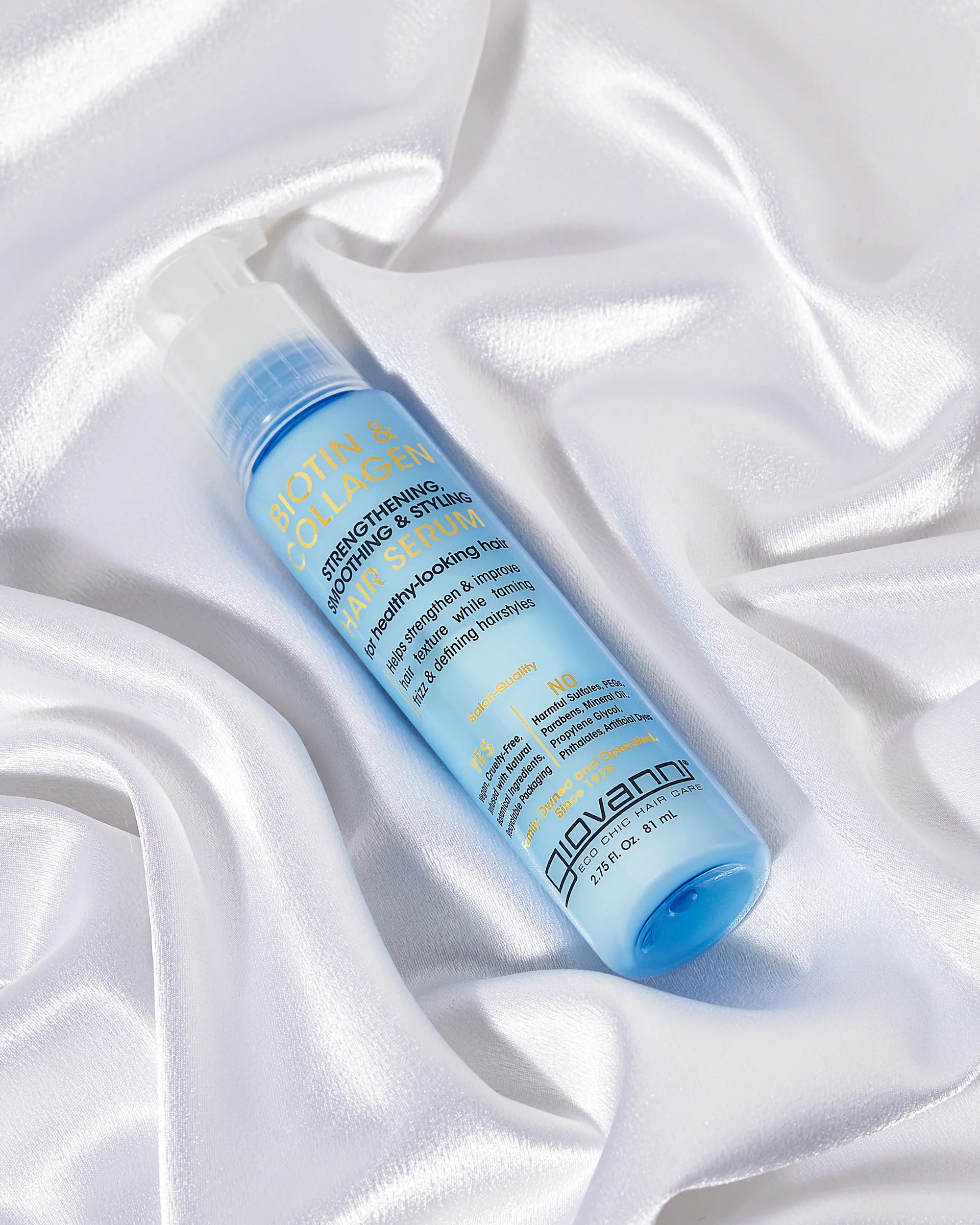 Smoothing & Styling Hair Serum, Biotin & Collagen Strengthening - Giovanni Cosmetics - 81ml