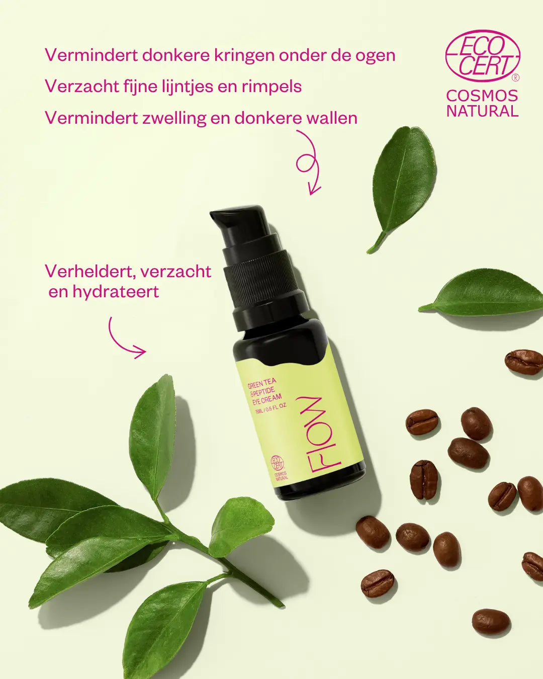 Green Tea & Peptide Eye Cream - Flow Cosmetics - 15ml