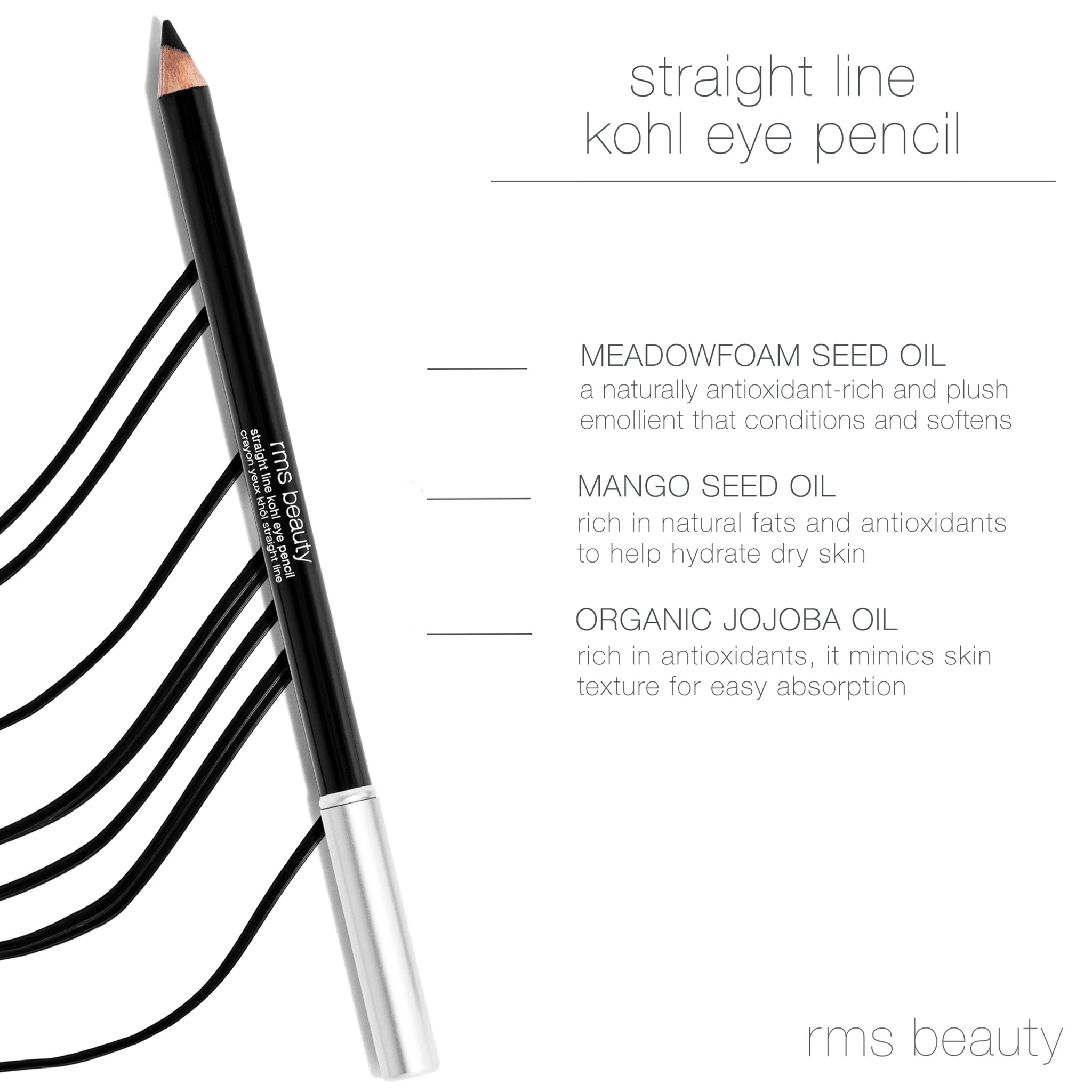Straight Line Kohl Eye Pencil met slijper - RMS BEAUTY