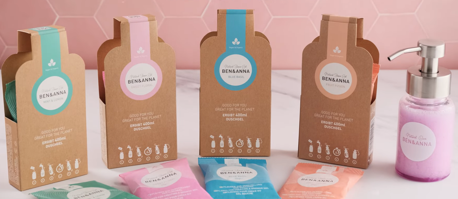 Shower gel flakes, 4 scents | Ben&amp;Anna, 40g